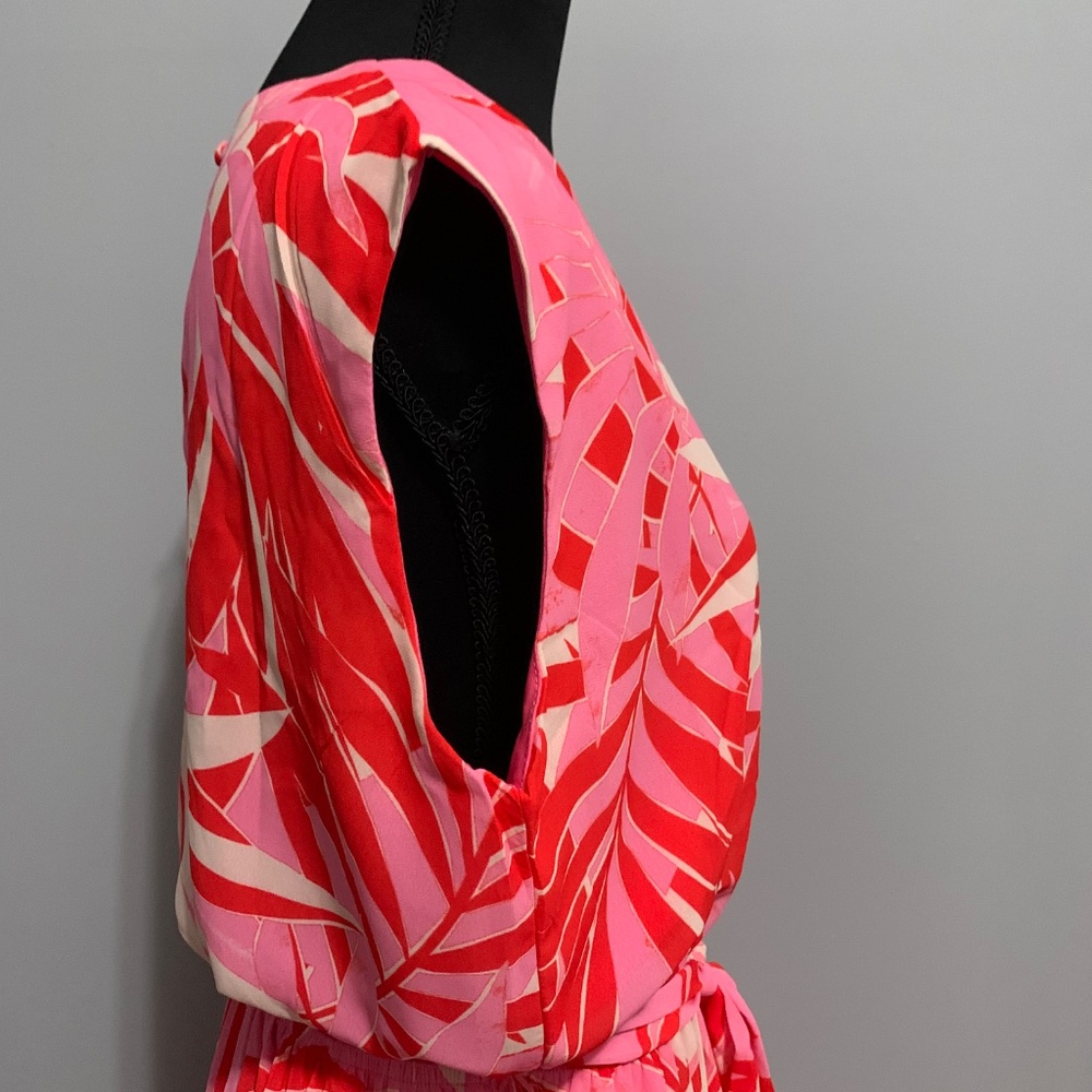 NWT Pink and Red Tropical Print Minidress - Picture 3 of 7
